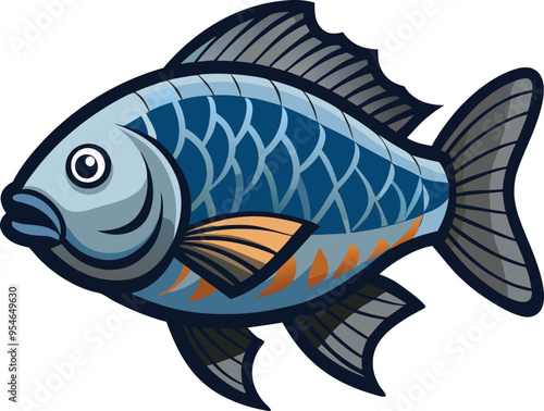 Tilapia fish artwork victor