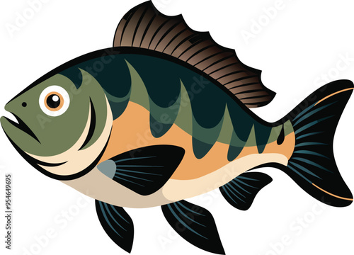 Tilapia fish artwork victor