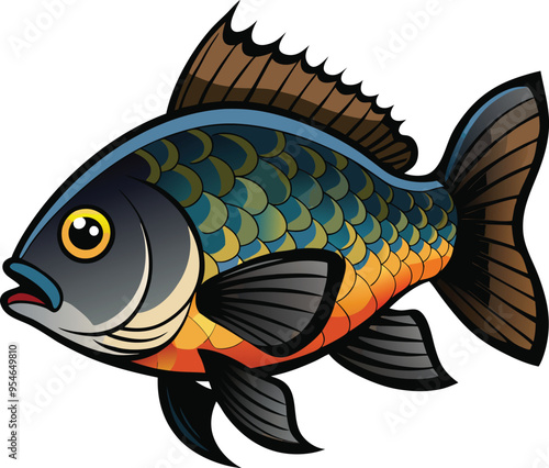 Tilapia fish artwork victor