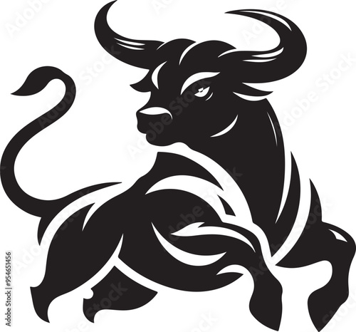A bull silhouette