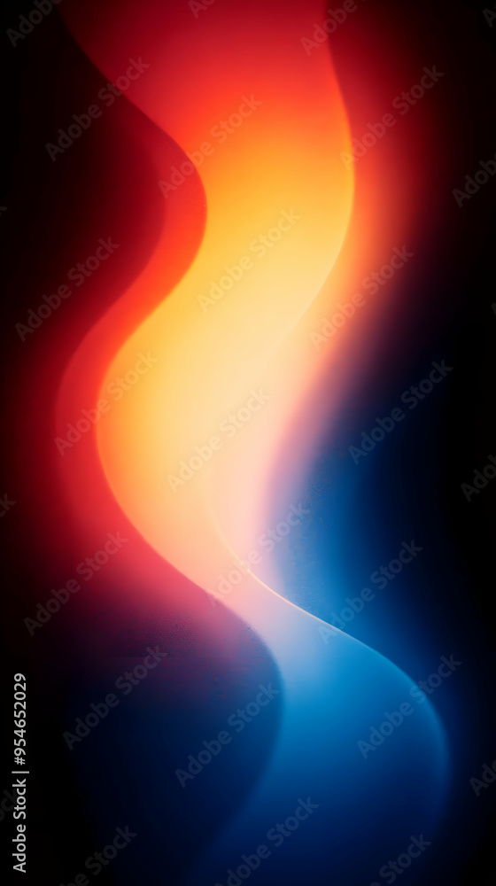 Abstract red, yellow, and blue wave on a dark background. Abstract red, yellow, and blue wave on a dark background.