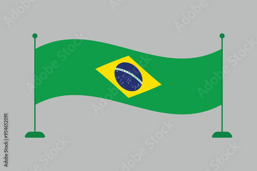 Brazil flag, The flag of Brazil, Brazilian National Flag, EPS Vector Illustration, Flag of the Federative Republic of Brazil, Illustration of the Brazil flag
