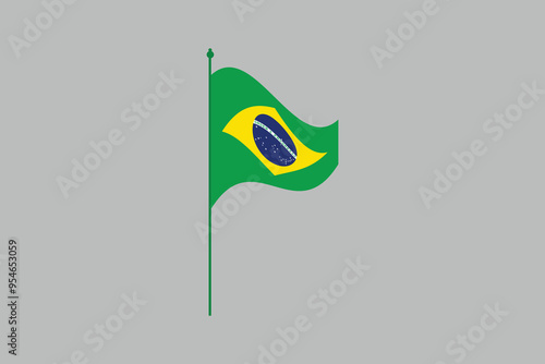 Brazil flag, The flag of Brazil, Brazilian National Flag, EPS Vector Illustration, Flag of the Federative Republic of Brazil, Illustration of the Brazil flag
