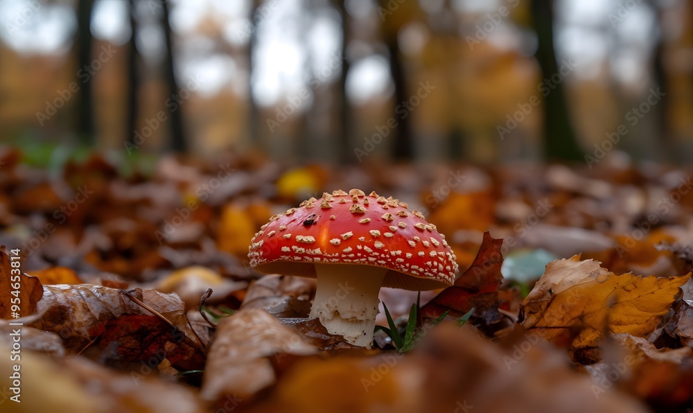 amanita muscaria fly mushroom, Generative AI amanita muscaria fly mushroom, Generative AI