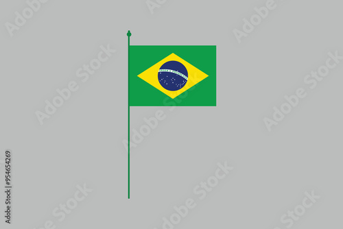 Brazil flag, The flag of Brazil, Brazilian National Flag, EPS Vector Illustration, Flag of the Federative Republic of Brazil, Illustration of the Brazil flag
