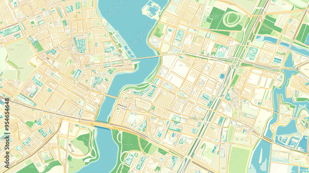 Obraz premium Boston map