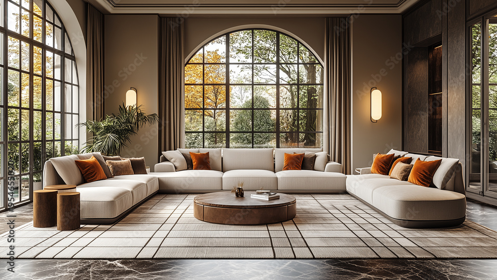 Contemporary Chic: Light Gray and Dark Brown Carpet Pattern Contemporary Chic: Light Gray and Dark Brown Carpet Pattern