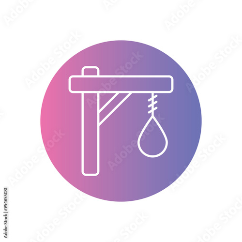 Hanged Man icon vector stock illustration