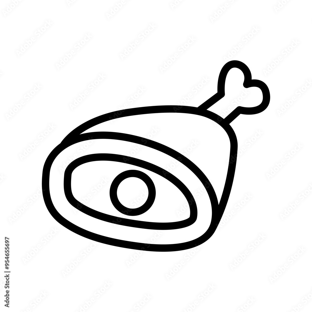 Beef icon in thin line style vector illustration graphic design Beef icon in thin line style vector illustration graphic design