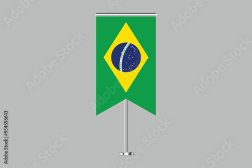 Brazil flag, The flag of Brazil, Brazilian National Flag, EPS Vector Illustration, Flag of the Federative Republic of Brazil, Illustration of the Brazil flag
