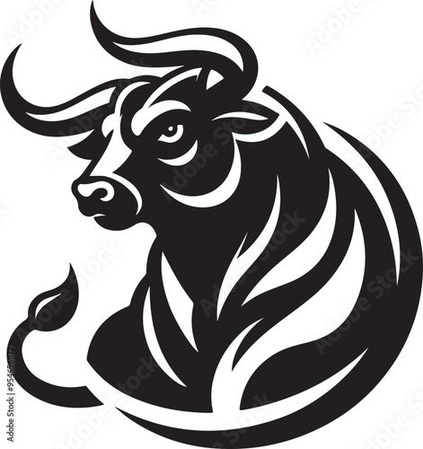 Wallpaper Mural A bull silhouette Torontodigital.ca