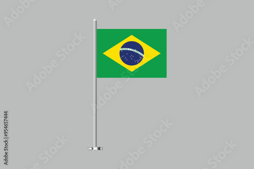 Brazil flag, The flag of Brazil, Brazilian National Flag, EPS Vector Illustration, Flag of the Federative Republic of Brazil, Illustration of the Brazil flag
