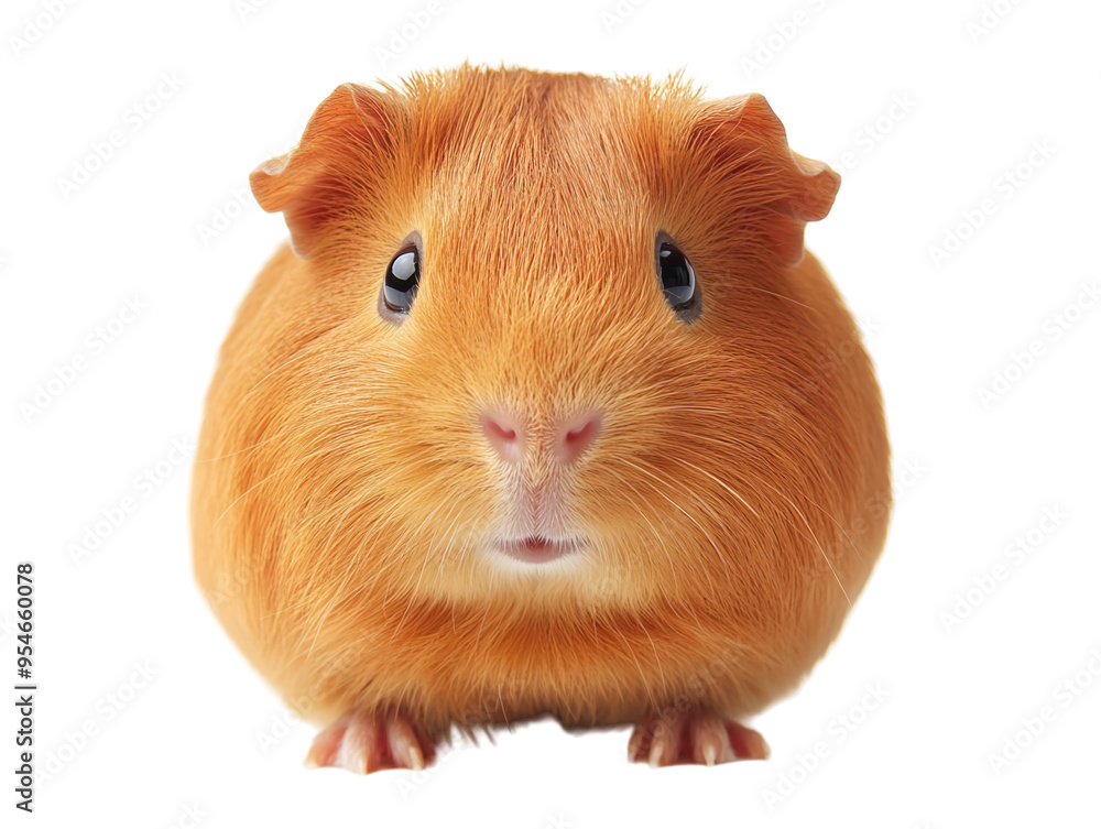 Guinea pig front view, isolated on white background, detailed, cute, furry PNG transparent. Guinea pig front view, isolated on white background, detailed, cute, furry PNG transparent.