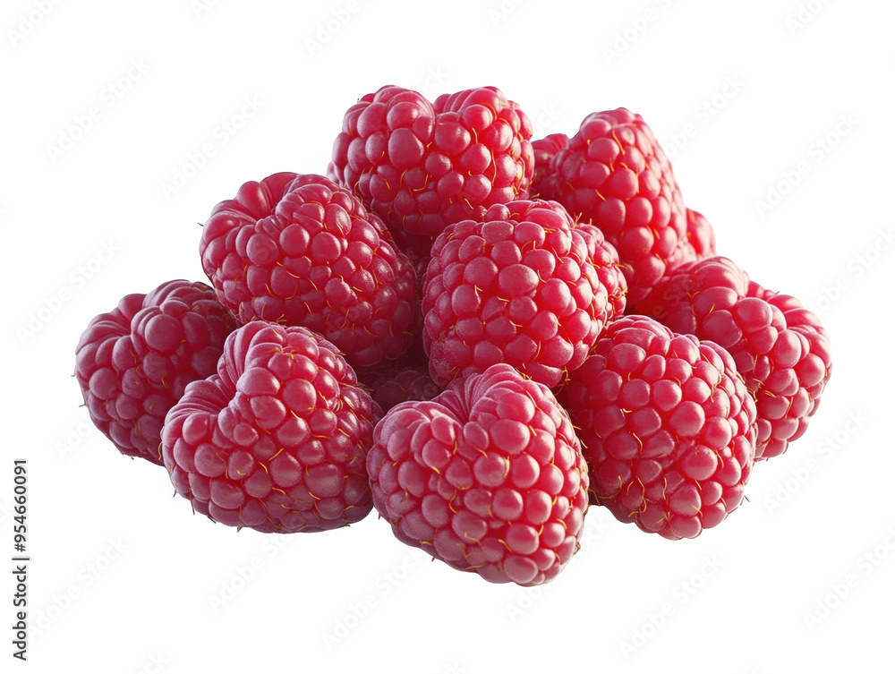 Heart-shaped raspberry arrangement on pink background. Heart-shaped raspberry arrangement on pink background.