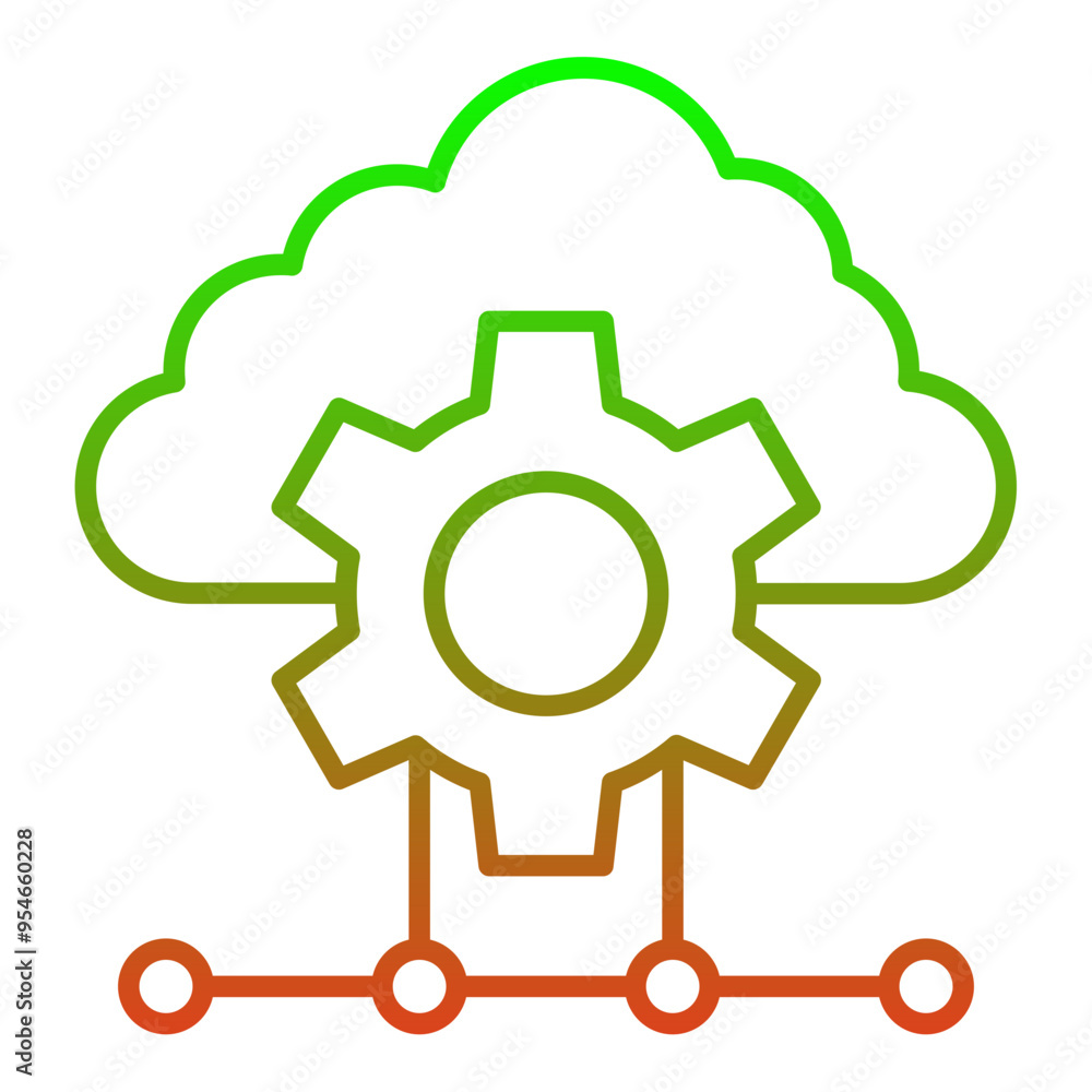 Cloud Settings Icon Cloud Settings Icon