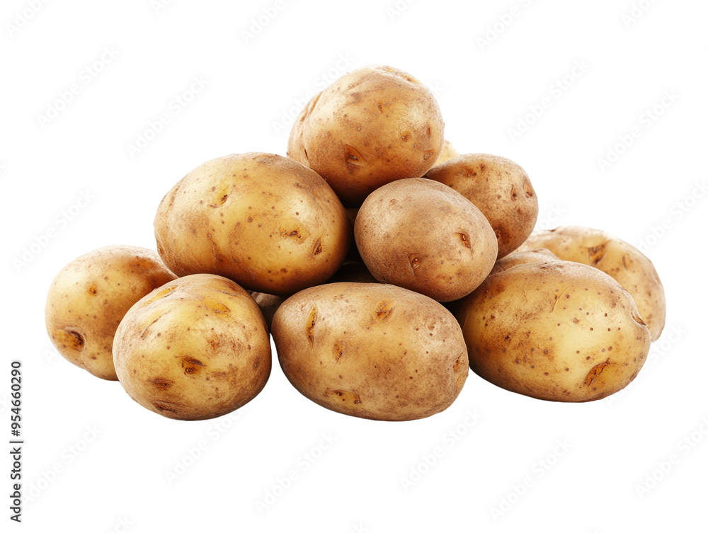 Pile of fresh potatoes, isolated on white background, high detail, natural PNG transparent. Pile of fresh potatoes, isolated on white background, high detail, natural PNG transparent.