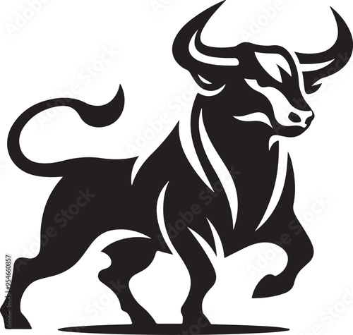 A bull silhouette