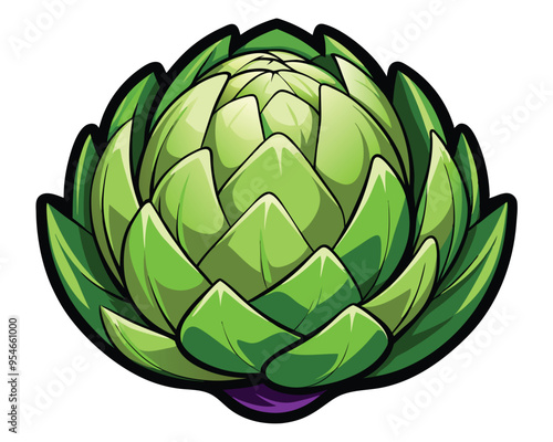 Artichoke vector illustration on white background