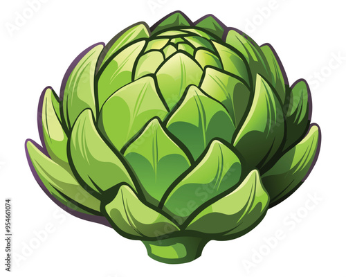 Artichoke vector illustration on white background