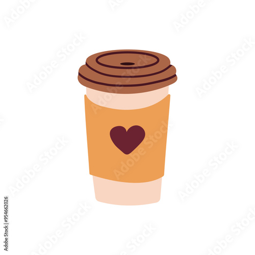 Hot or cold coffee beverage with cute doodle decoration. Espresso, americano cup, cappuccino and latte in glasses. Vector illustration hand drawn style.