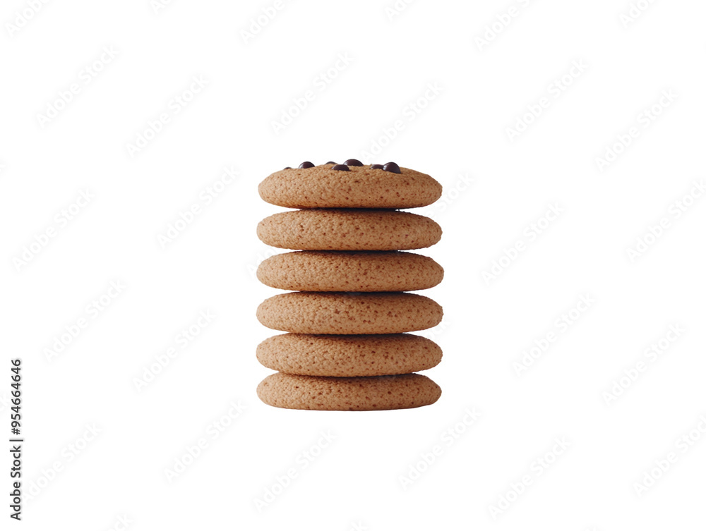 Chocolate chip cookies isolated on a white background. PNG transparent. Chocolate chip cookies isolated on a white background. PNG transparent.