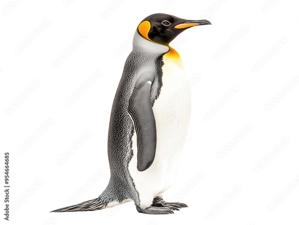 Fototapeta premium Penguin standing on a white background. PNG transparent.