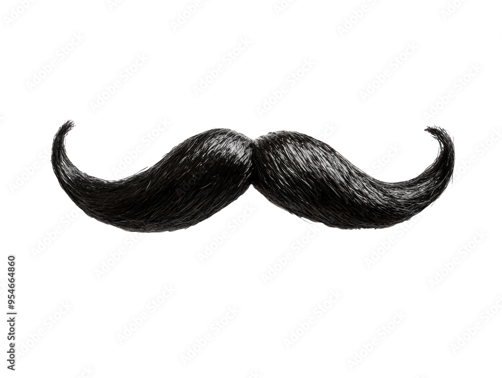 Black mustache isolated on a white background. PNG transparent. Black mustache isolated on a white background. PNG transparent.