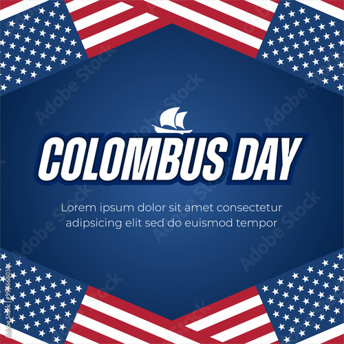 Happy Colombus day, Vector Illustration