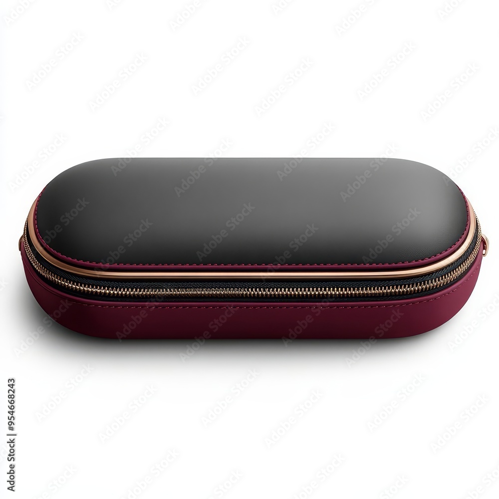 Cylindrical box, luxury matte finish, isolated on white background, deep red and black tones, sharp and detailed highlights Cylindrical box, luxury matte finish, isolated on white background, deep red and black tones, sharp and detailed highlights