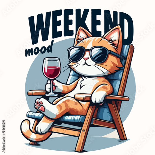 Funny Vector Cat lover Tshirt Streetwear Design  