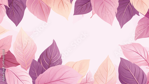 Vector foliage pattern frame