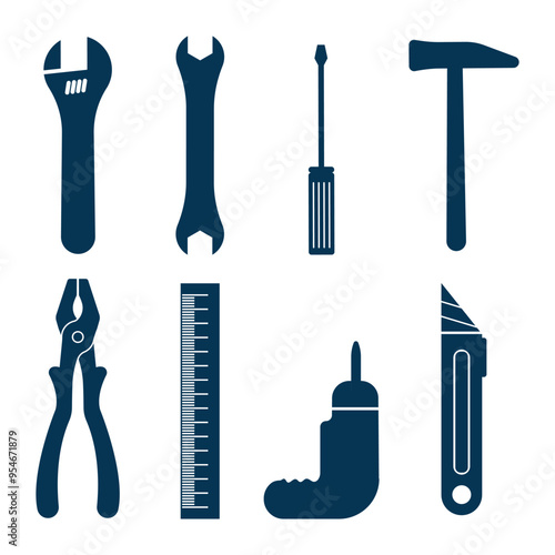 Repair icon, service tools icon vector