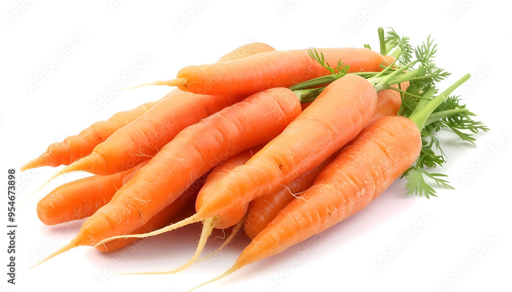 Bunch of tasty ripe carrots on white background Bunch of tasty ripe carrots on white background
