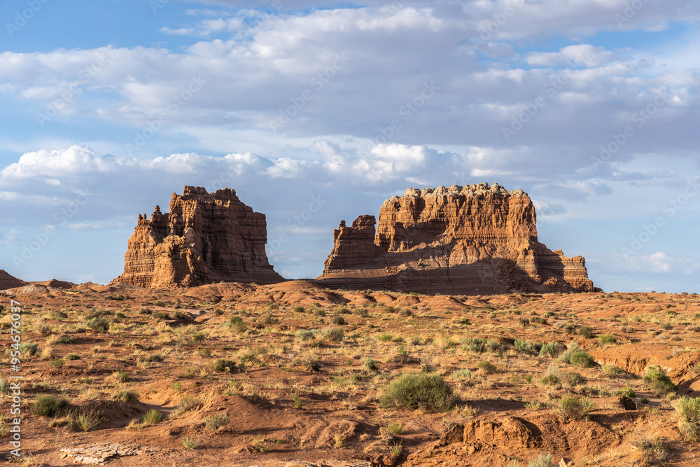 Scenic view of rock formations at Goblin Valley State Park Scenic view of rock formations at Goblin Valley State Park