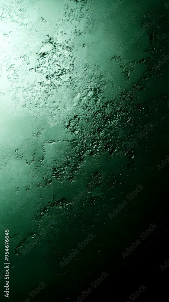Dark green textured wall with rough surface and faded light. Dark green textured wall with rough surface and faded light.