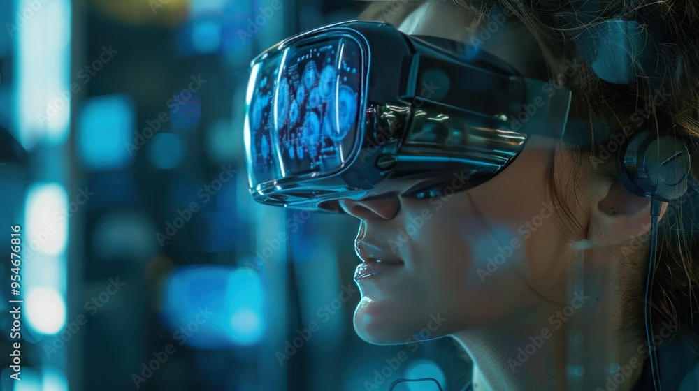 Researchers use virtual reality glasses to analyze data in a 3D environment. The state-of-the-art setup allows for realistic interactions with complex data sets. Researchers use virtual reality glasses to analyze data in a 3D environment. The state-of-the-art setup allows for realistic interactions with complex data sets.