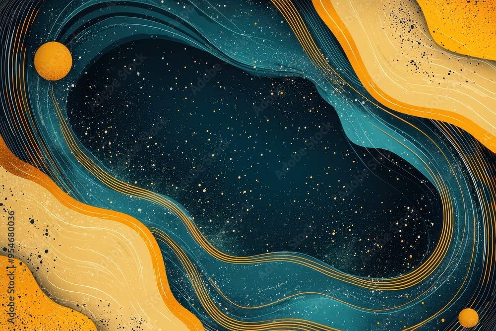 Abstract cosmic landscape with celestial elements Abstract cosmic landscape with celestial elements