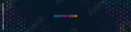 Abstract vector background with a geometric pattern of triangle shapes. Graphic design element 