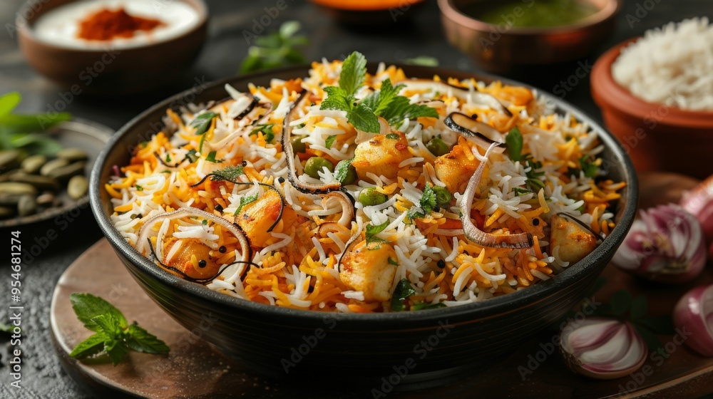 Qatari Machboos: A spiced rice dish with chicken or lamb, similar to
