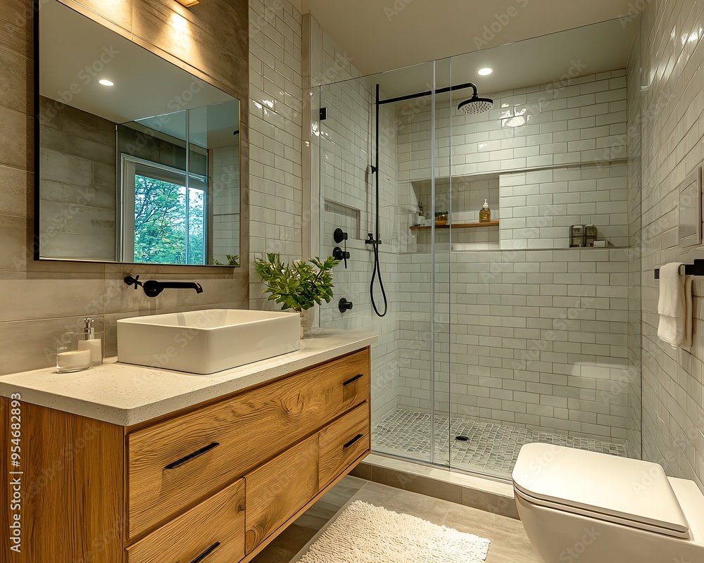 custom made wallpaper toronto digitalcreate an elegant bathroom featuring slipresistant tiles, adjustable shower heads, and ecofriendly amenities for improved safety and health