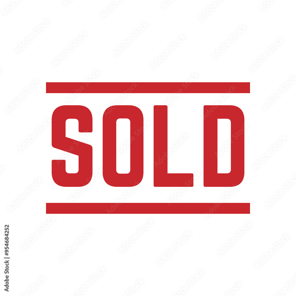 Sold stamp logo. Vector illustration for web design Sold stamp logo. Vector illustration for web design