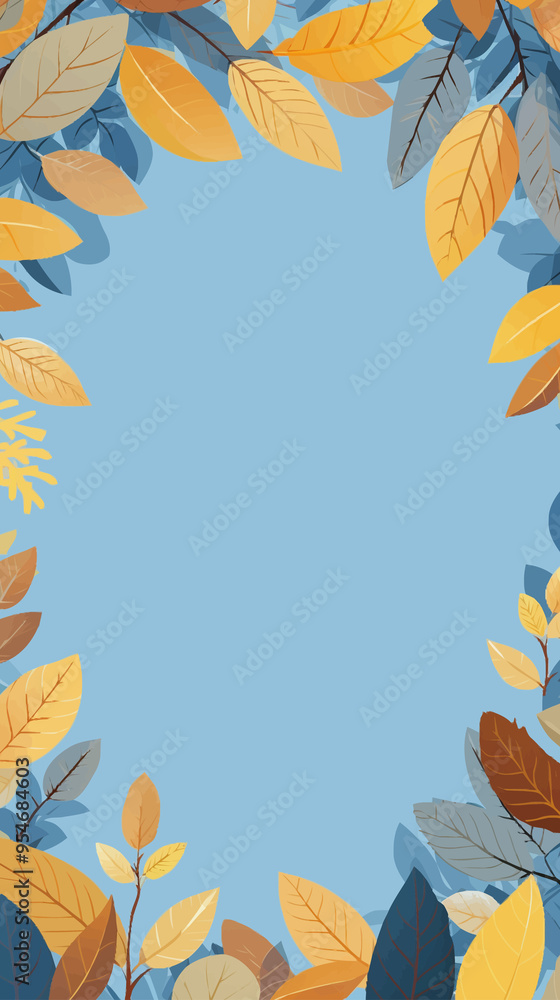 Vector foliage pattern frame Vector foliage pattern frame