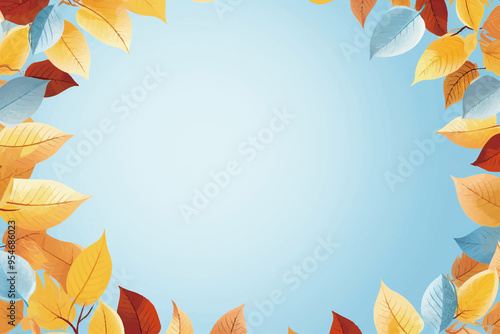 Vector foliage pattern frame