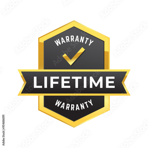 Lifetime Warranty - Stamp, Imprint, Seal Template. Vector Stock Illustration