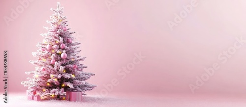 Pink decorated Christmas tr...