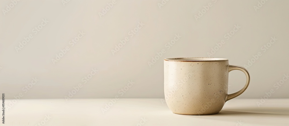 Mug separated against a white background. with copy space image. Place for adding text or design Mug separated against a white background. with copy space image. Place for adding text or design