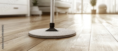 Mop on the plank flooring i...