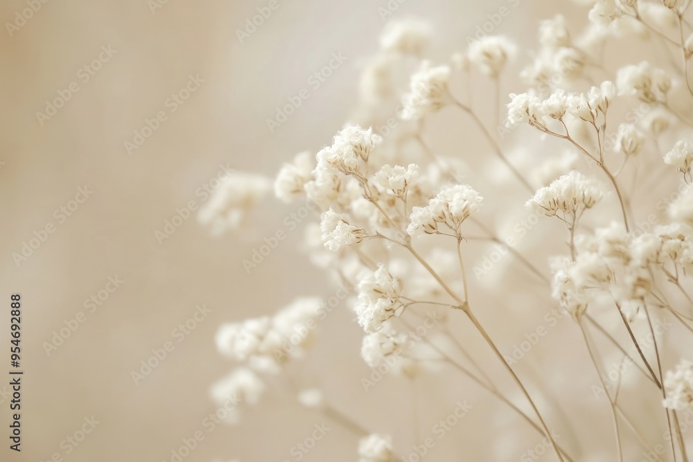 Delicate White Flowers on a Soft Background Delicate White Flowers on a Soft Background