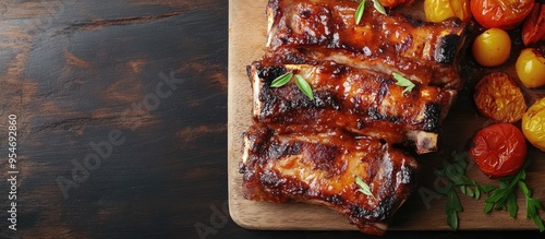 Ribs grilled barbecue pork ...