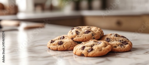 Baking cookies on a counter...